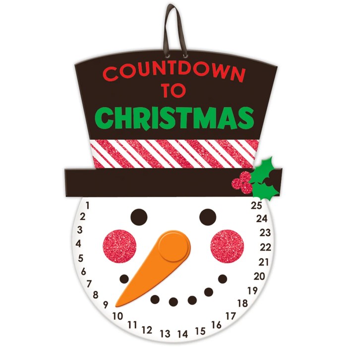 Outdoor christmas countdown decoration